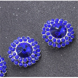 BLINGKNAPP  Bl/Slv 24mm